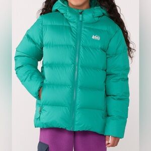 REI Co-op kids Snowballer Down Jacket | Color: Tidewater Teal | size: XXS